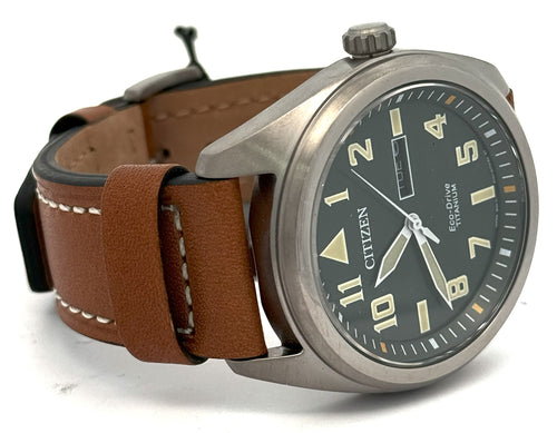 Citizen Garrison Eco Drive 42MM Titanium Watch, BM8560-02X