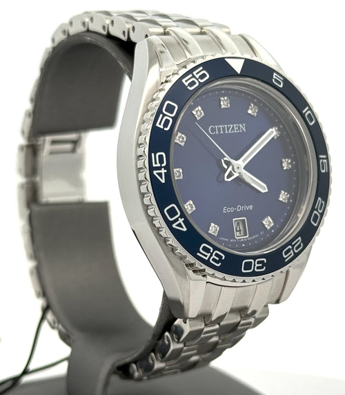 Citizen Carson blue dial 35mm Stainless Steel Watch, FE6160-57L