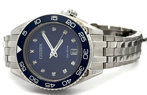 Citizen Carson blue dial 35mm Stainless Steel Watch, FE6160-57L