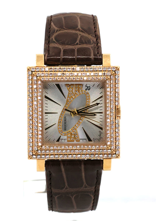 Boucheron La Carree 18k Gold Diamond Watch, Box/Papers