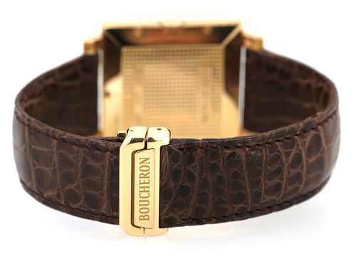 Boucheron La Carree 18k Gold Diamond Watch, Box/Papers