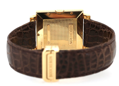 Boucheron La Carree 18k Gold Diamond Watch, Box/Papers