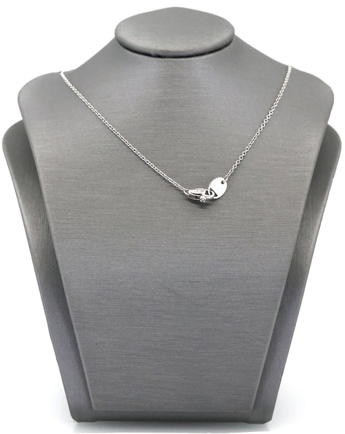 Salvini 18k White Gold Blue Sapphire & Diamonds Cross Pendant