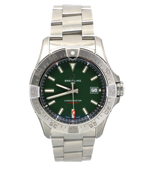 Breitling Avenger Automatic 42mm Green Dial Stainless Steel Men's Watch, A17328101L1A1, S16949