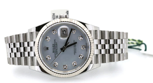 Rolex Datejust 36mm Steel & White Gold 126234-0020 Mother-of-pearl Dial,(Pre-owned)