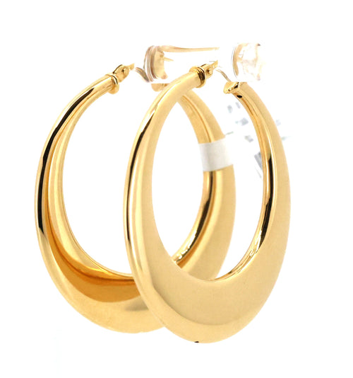 18K Yellow Gold Hoop Earrings 5.9g, S