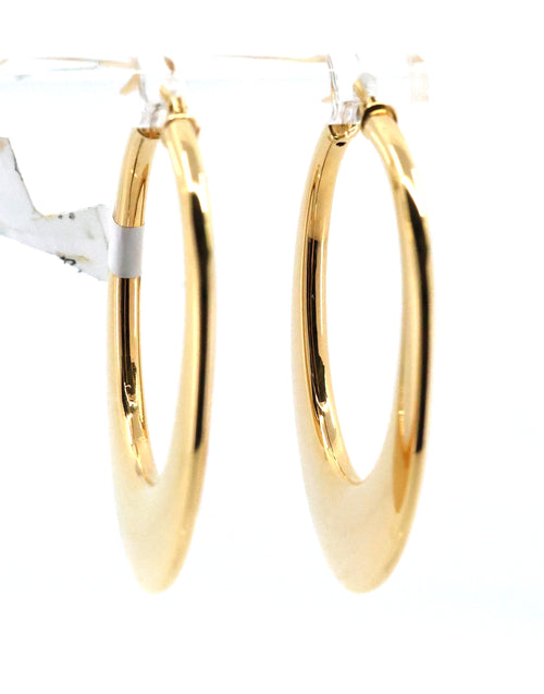 18K Yellow Gold Hoop Earrings 5.9g, S