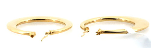 18K Yellow Gold Hoop Earrings 5.9g, S
