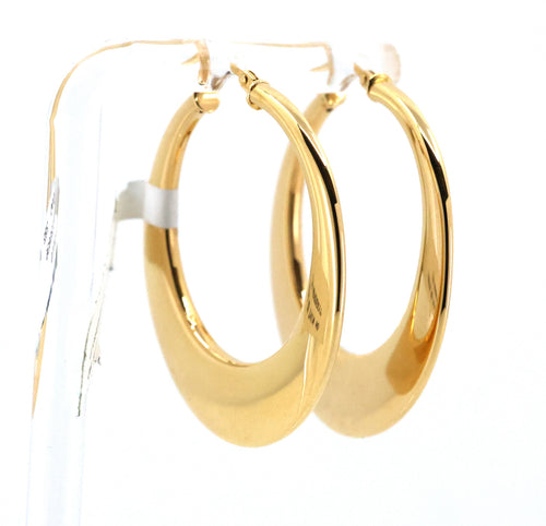 18K Yellow Gold Hoop Earrings 5.9g, S