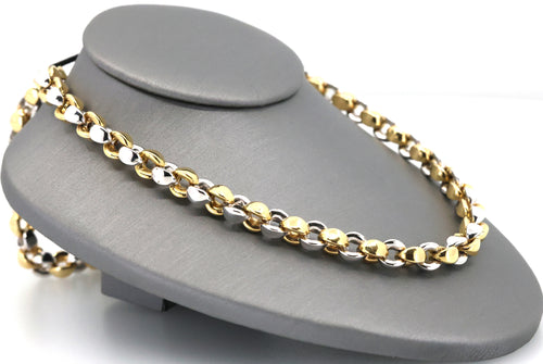 18k Two Tone Gold Chain Necklace 41.9g, 17in