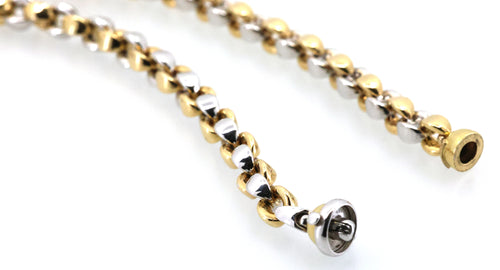 18k Two Tone Gold Chain Necklace 41.9g, 17in