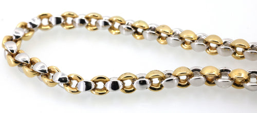 18k Two Tone Gold Chain Necklace 41.9g, 17in