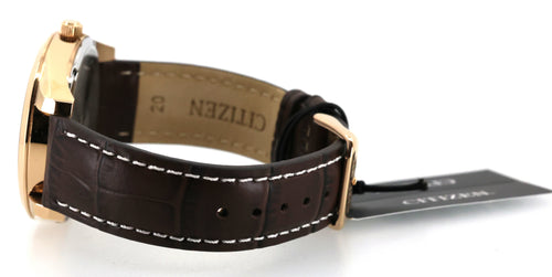 Citizen Quartz Men's Brown Leather Strap Watch BI1033-04E, Box/Card