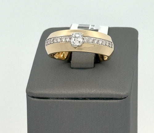 14k Yellow Gold 0.85 CT Diamond Men's Ring, S108590