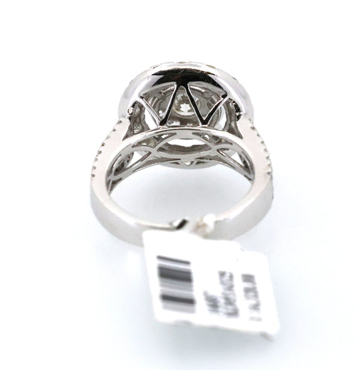14k White Gold 3.25Ct Diamond Cluster Ring 7.1gm,Size 7. S14687