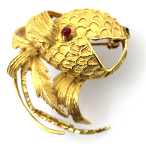 Henry Dunay Ladies Fish Brooch or Pin 17.6g, S109028