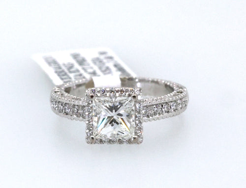 Verragio 1.14 CT TCW Princess Diamond Engagement Ring, Size 5, 4.6g, S109002
