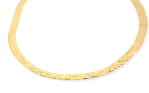 14k Solid Yellow Gold Herringbone Necklace Chain 20",20.9g, S