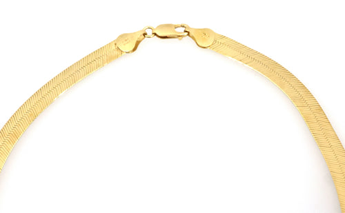 14k Solid Yellow Gold Herringbone Necklace Chain 20",20.9g, S