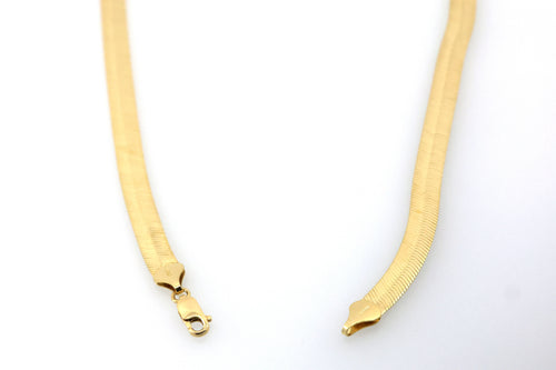14k Solid Yellow Gold Herringbone Necklace Chain 20",20.9g, S