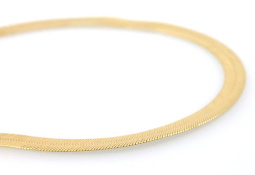14k Solid Yellow Gold Herringbone Necklace Chain 20",20.9g, S