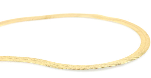 14k Solid Yellow Gold Herringbone Necklace Chain 20",20.9g, S