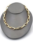 14k Yellow Gold Paperclip Link Chain Necklace 23.2g, 24", S