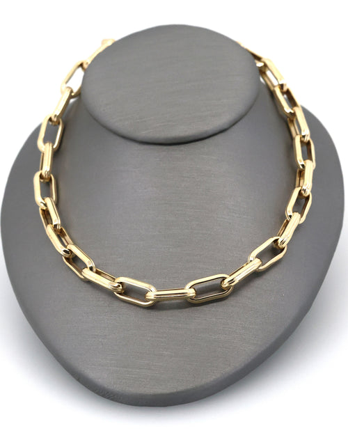 14k Yellow Gold Paperclip Link Chain Necklace 23.2g, 24", S
