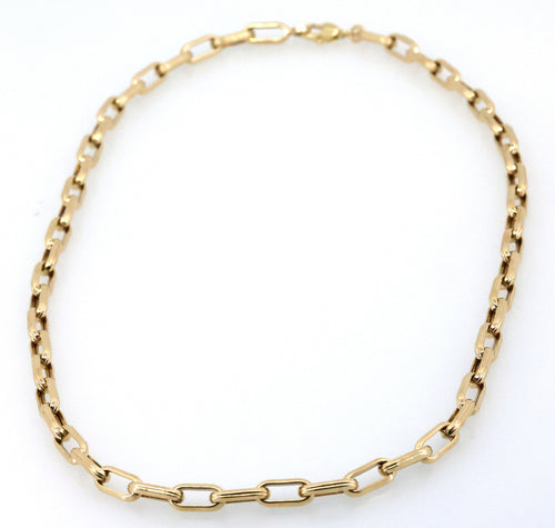 14k Yellow Gold Paperclip Link Chain Necklace 23.2g, 24", S