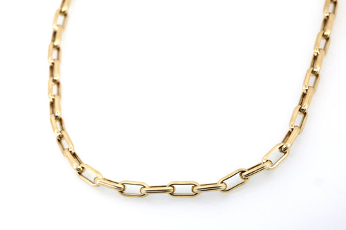 14k Yellow Gold Paperclip Link Chain Necklace 23.2g, 24", S