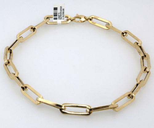 14k Yellow Gold Large Paperclip Link Chain Necklace 18.5g, 18", S106973