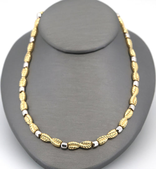 14k Yellow Gold Ladies Fancy Necklace, 10.2g, 17", S