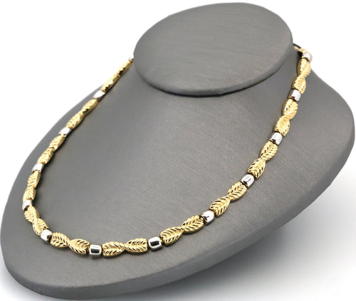 14k Yellow Gold Ladies Fancy Necklace, 10.2g, 17", S
