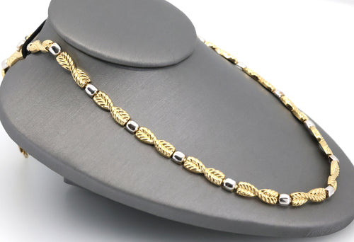 14k Yellow Gold Ladies Fancy Necklace, 10.2g, 17", S