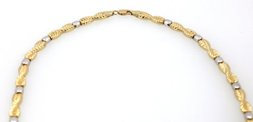 14k Yellow Gold Ladies Fancy Necklace, 10.2g, 17", S
