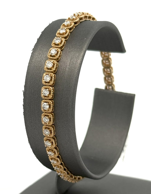 14k Yellow Gold 1.50 CT Diamond Tennis Bracelet, 7", 9.6gm, S105889
