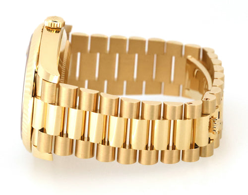 Rolex Men's Day Date President 40mm Yellow Gold Green Roman 228238, Brand New
