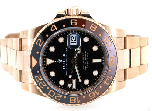 Rolex GMT-Master II 126715CHNR 'Root Beer' Rose Gold Black Dial 40mm, (Pre-owned)