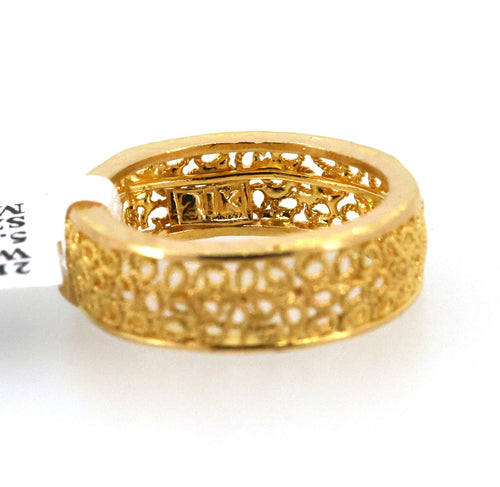 21k Yellow Gold Lady Wedding Band, 5.0gm, Size 7.25, S109048