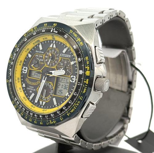 Citizen Promaster Skyhawk A-T 46mm Blue Dial Stainless Steel Watch JY8125-54L