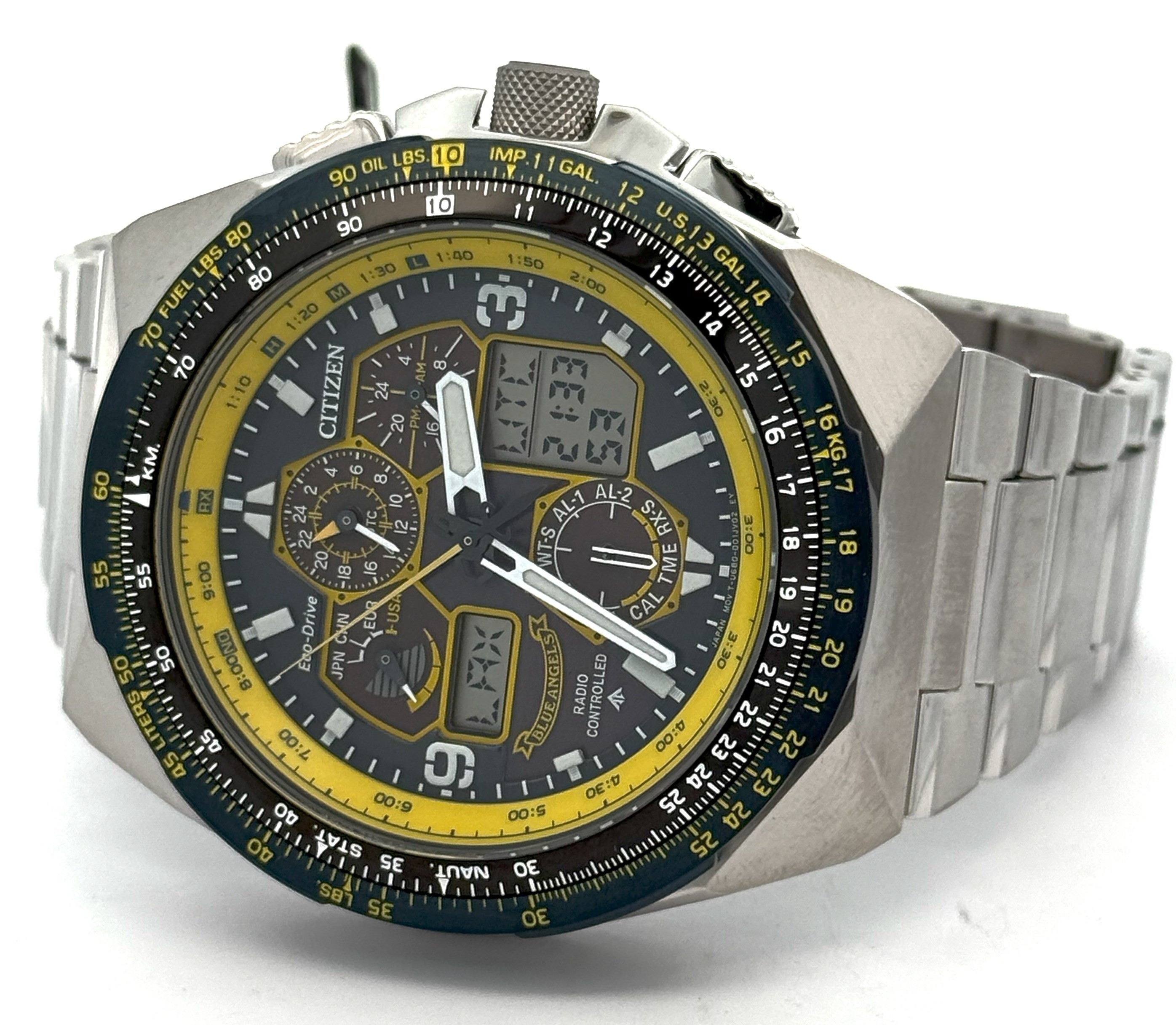 Citizen Promaster Skyhawk A-T 46mm Blue Dial Stainless Steel Watch JY8