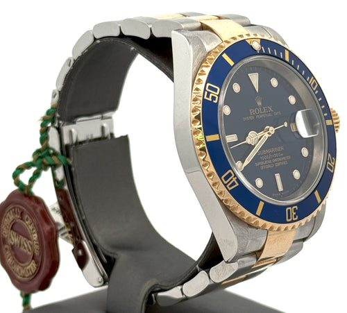 Pre-owned Rolex Submariner Date 16613 - Blue Dial - 18k Yellow gold & Stainless Steel S108081