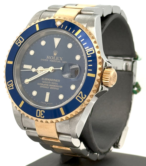 Pre-owned Rolex Submariner Date 16613 - Blue Dial - 18k Yellow gold & Stainless Steel S108081
