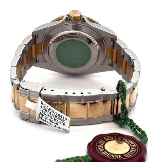 Pre-owned Rolex Submariner Date 16613 - Blue Dial - 18k Yellow gold & Stainless Steel S108081