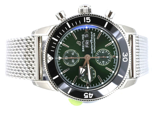 Breitling Superocean Heritage Chronograph Automatic Chronometer Green Dial A13313121L1A1, S16994