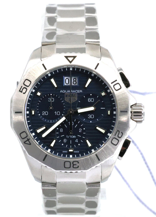 TAG Heuer AQUARACER Professional 200 Chronograph Quartz Blue Dial Stainless Steel Watch 40mm - CBP1113.BA0627, S17001