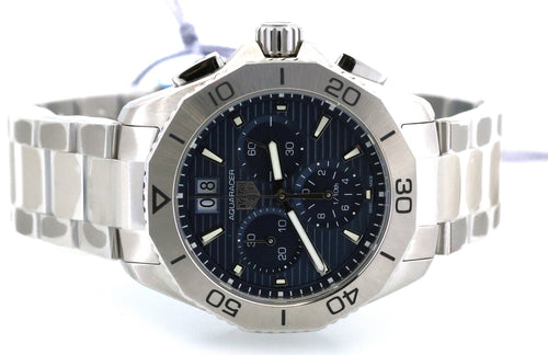 TAG Heuer AQUARACER Professional 200 Chronograph Quartz Blue Dial Stainless Steel Watch 40mm - CBP1113.BA0627, S17001