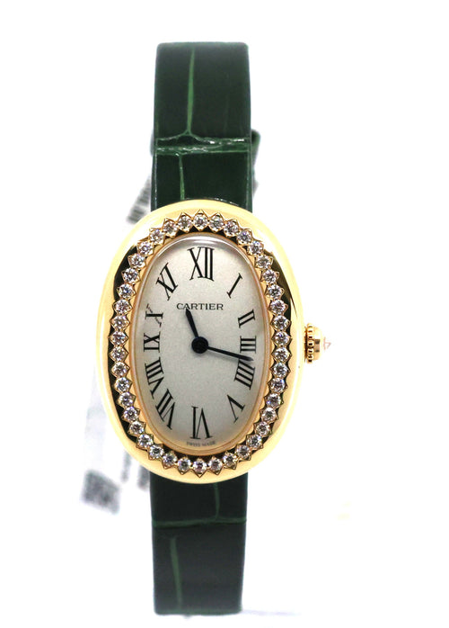Cartier Baignoire Small Model Quartz 18kt Yellow Gold Diamond Watch WJBA0054, S109059