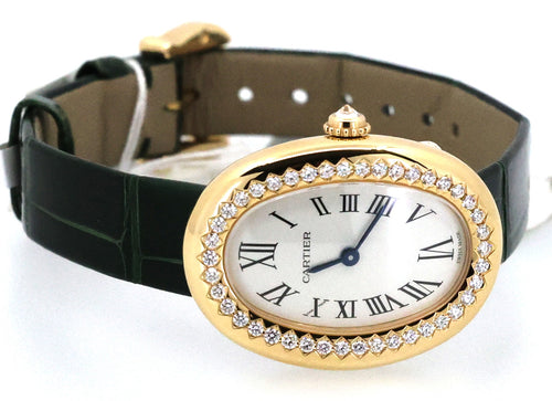 Cartier Baignoire Small Model Quartz 18kt Yellow Gold Diamond Watch WJBA0054, S109059
