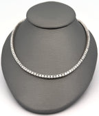 14k White Gold 10.0 CT Diamond Tennis Necklace, 25.7G, 21" S108536